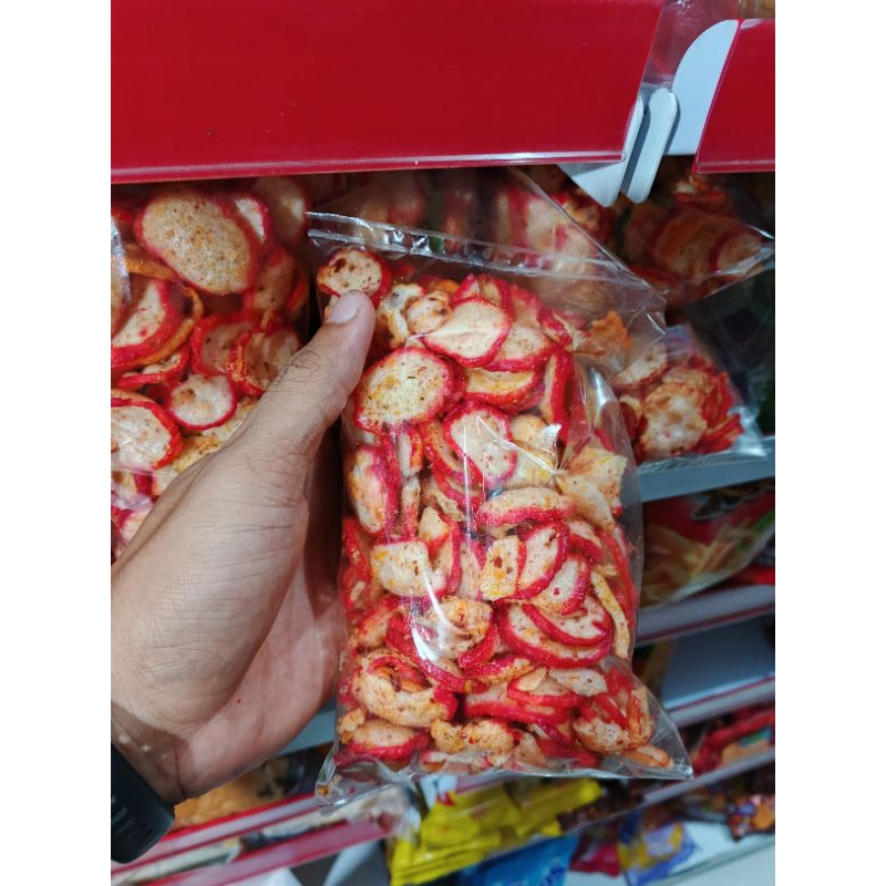 

Camilan Snack ekonomis kerupuk seblak pedes nikmat