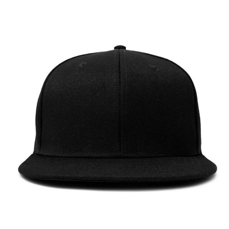 topi snapback polos warna hitam