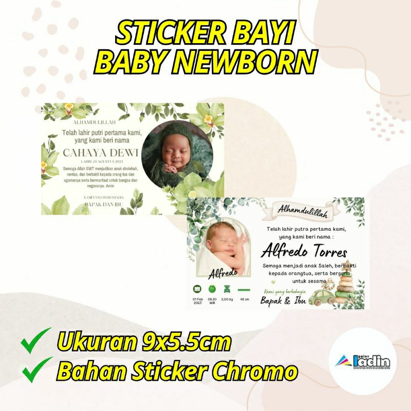 

STICKER BAYI | STICKER BABY NEWBORN | STICKER LAHIR