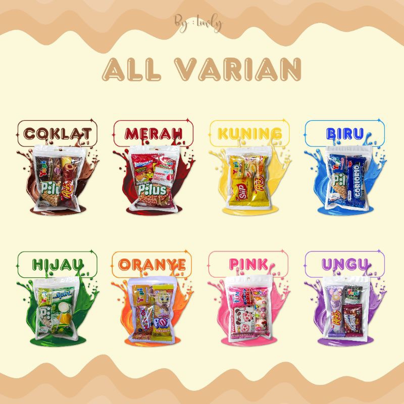 

Tanpa Minimal Order / ALL VARIAN (POLOS) Mini Gift Snack / Paket Bingkisan Mini Snack Ulang Tahun / Freebies Snack / Mini Hampers Snack / Souvenir Wisuda Snack / Hadiah Reward Snack / Mini Goodie Bag / Gift Card Kartu Ucapan Custom Hemat Termurah - Loovly