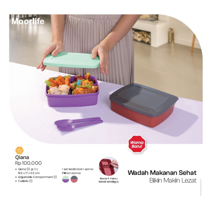 Qiana set moorlife / tempat makan dengan sekat