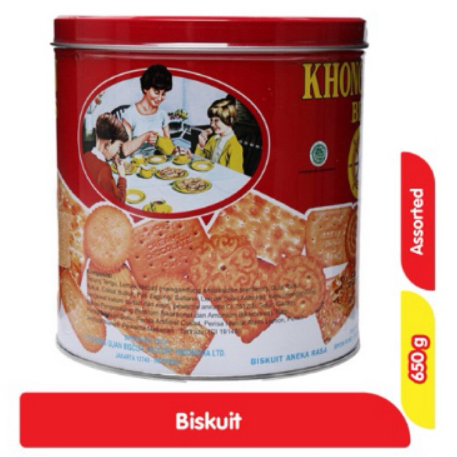 

KHONG GUAN BISCUIT ASSORTED 650gr kemasan kaleng/ KHONG GUAN MURAH/ KHONG GUAN MINI BISKUIT MERAH KALENG