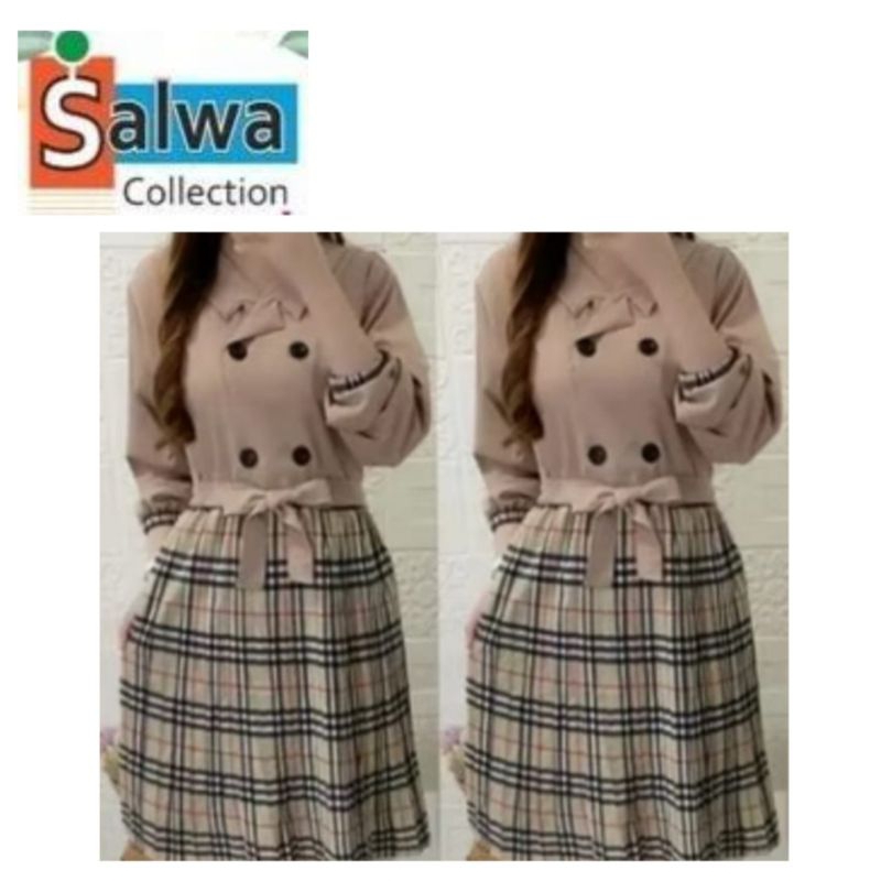 Baju Tunik Kotak - Kotak Tren Masakini | Tunik Terbaru