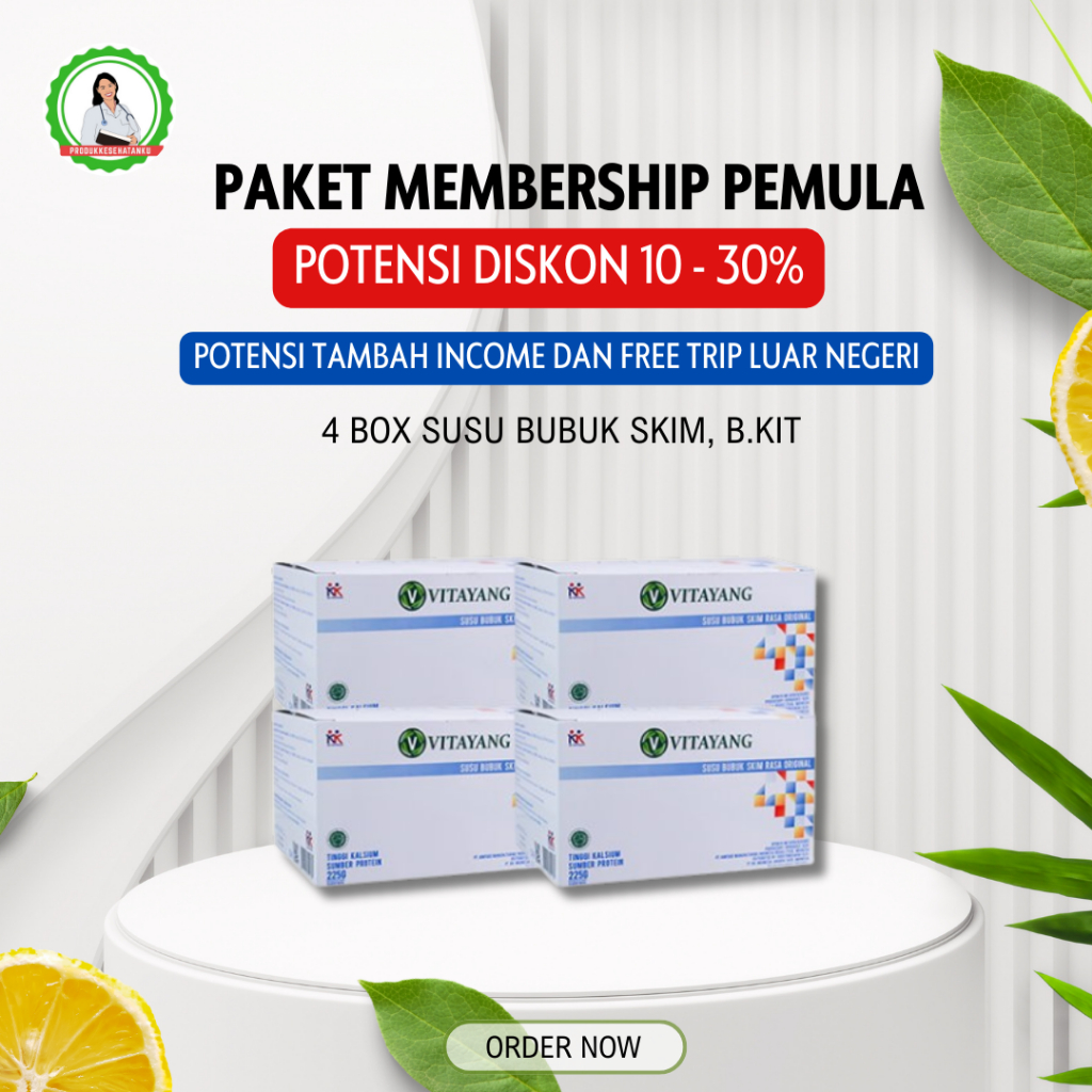 

Paket Pemula Vitayang Susu Skim Bubuk 4 Box Free Member