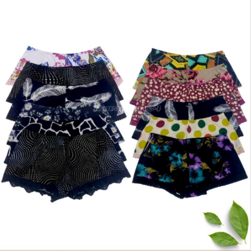 6 PCS CD Jupe Motif / Hot Pants / Celana Dalam Wanita Jupe Renda / CD Jupe Renda