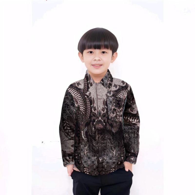 Kemeja Batik Anak Laki-laki Umur 2 - 12 Tahun Kemeja Anak Modern Motif modern Batik Anak Laki-laki