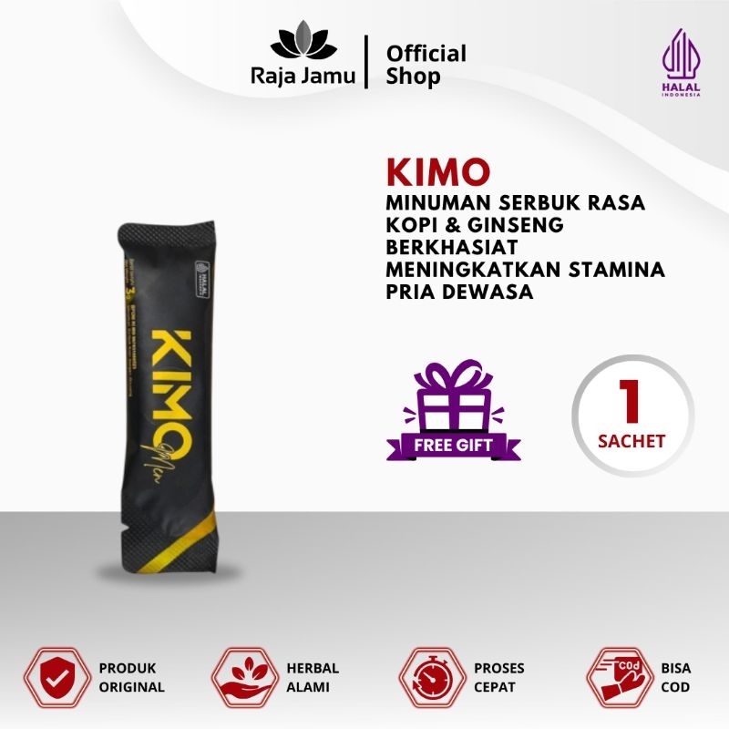KIMO Men Ginseng Suplemen Stamina Pria GOLO Rasa Kopi Herbal - 1 Sachet
