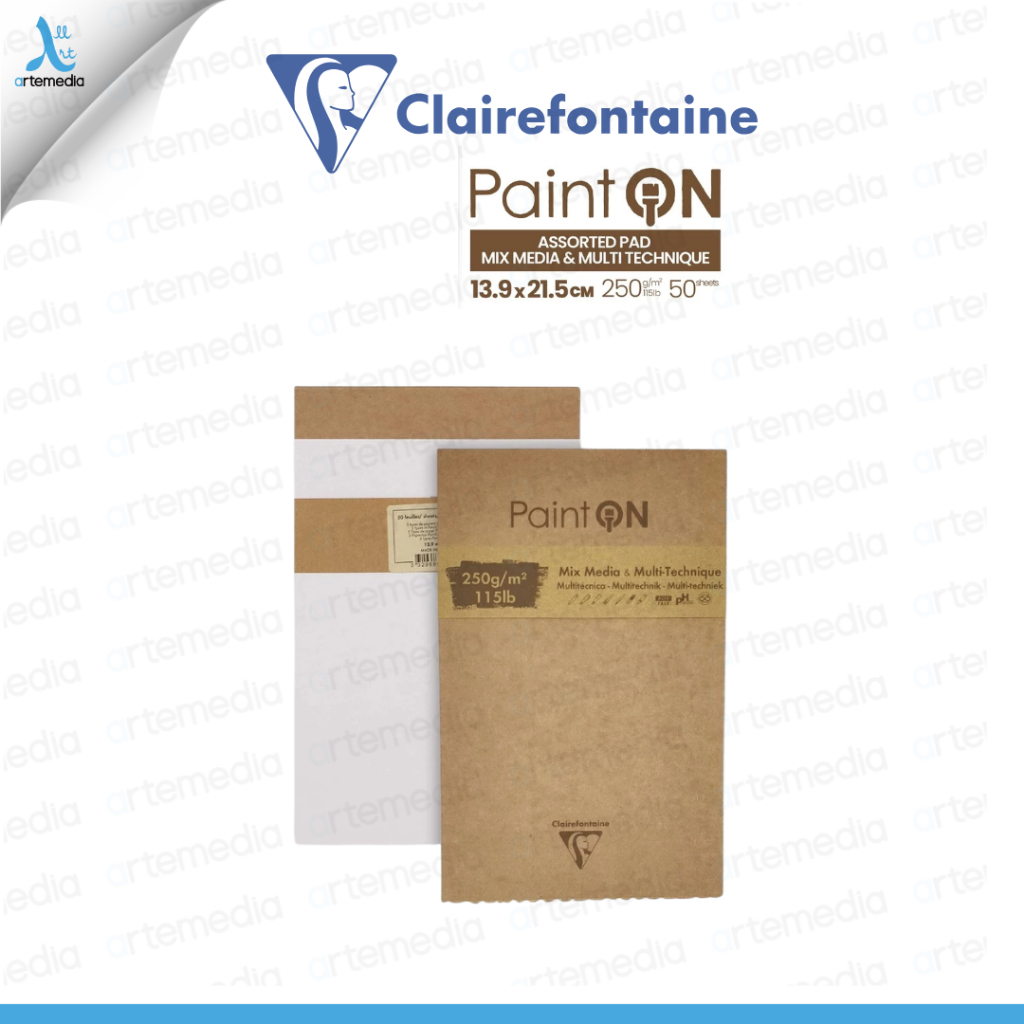 

Clairefontaine Paint On 13,9x21,5cm Multi Techniques Pad