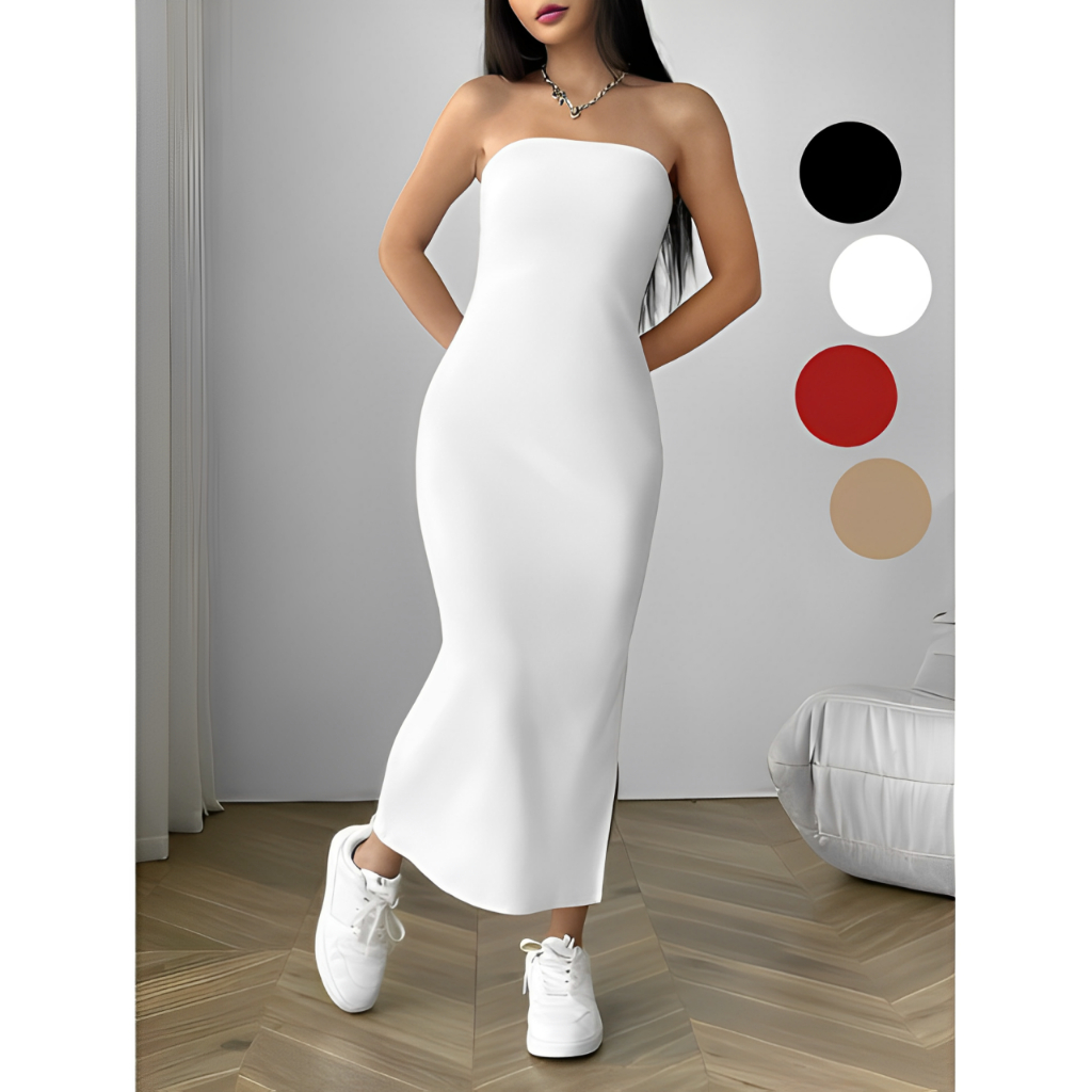 Dress KEMBEN PANJANG Bodycone sexy terbaru baju ketat press body wanita elegant outfit Inner wanita