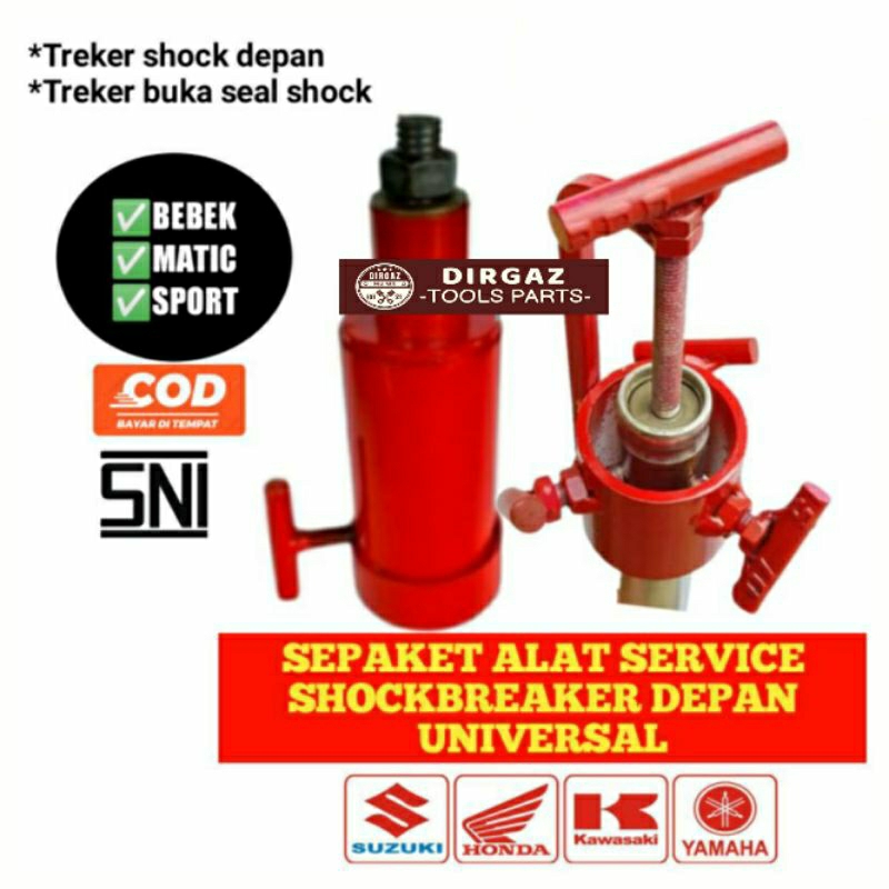 SATU PAKET alat service shockbreaker depan treker  shock shockbreaker depan motor treker seal shockb