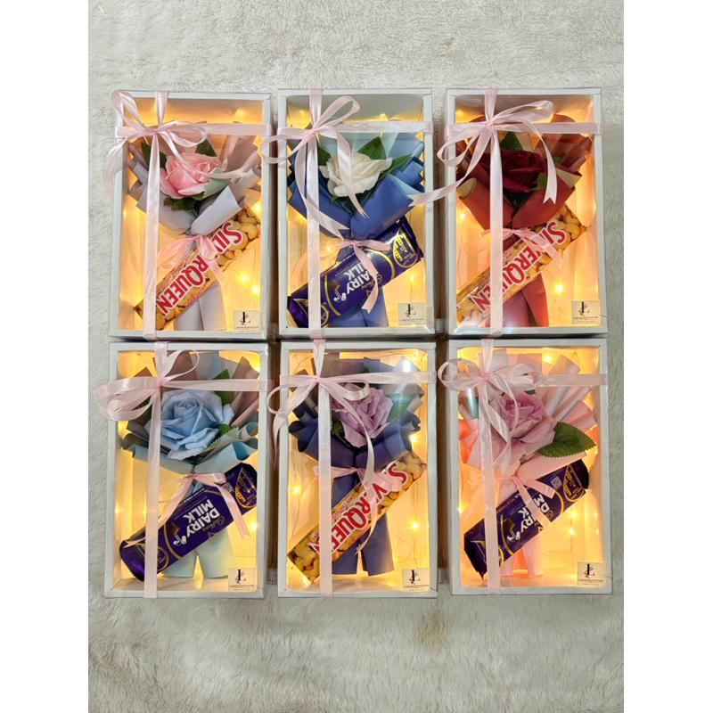 Gift Box Valentine-Gift Box Coklat-Kado Valentine-Hadiah Valentine-Buket Coklat-Buket Mini- Buket bu