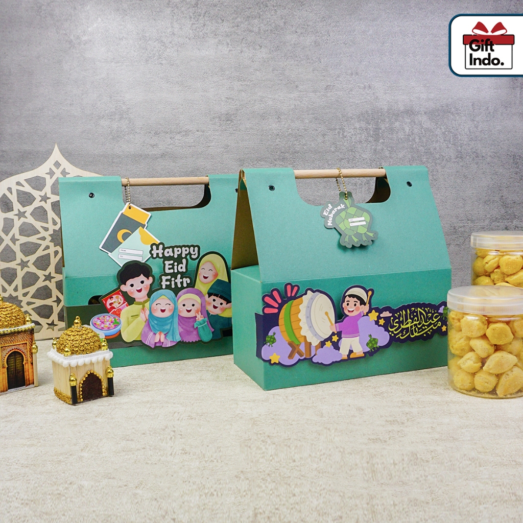 

Kotak Kue Kering Hampers Lebaran Idul Fitri Kotak Parcel Gable Box Kotak Mika Handle Jinjing Kayu