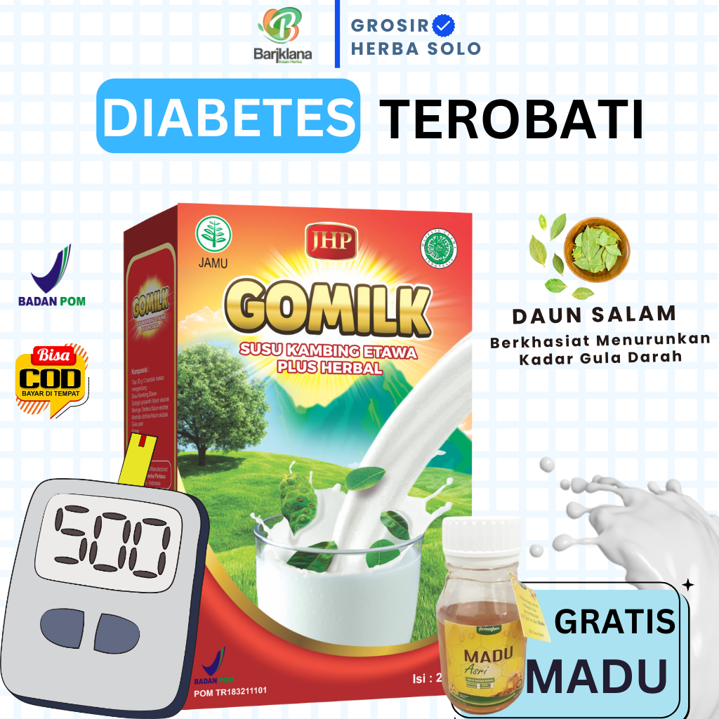 

[ BISA COD + GARANSI ] [ BELI 1 GRATIS GELAS CANTIK ] [ BELI 2 GRATIS EMAS ] Gomilk Susu Kambing Etawa Plus Herbal Susu untuk Mengobati Diabetes