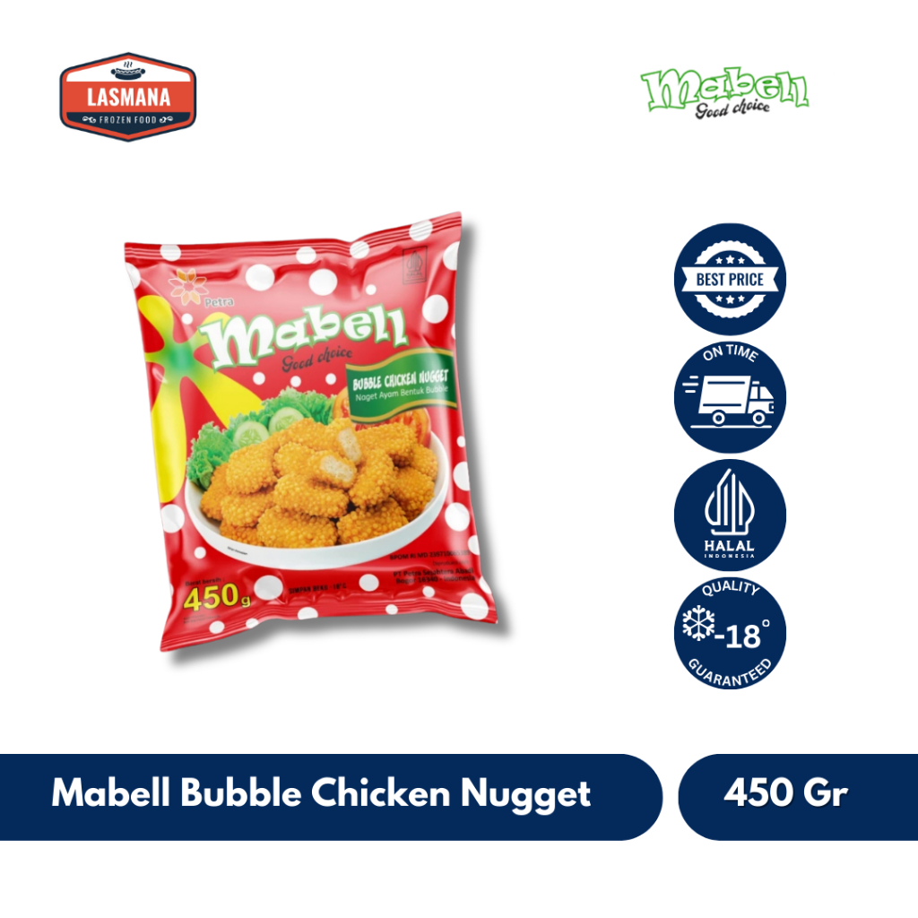 

Mabell Bubble Chicken Nugget 450 Gr