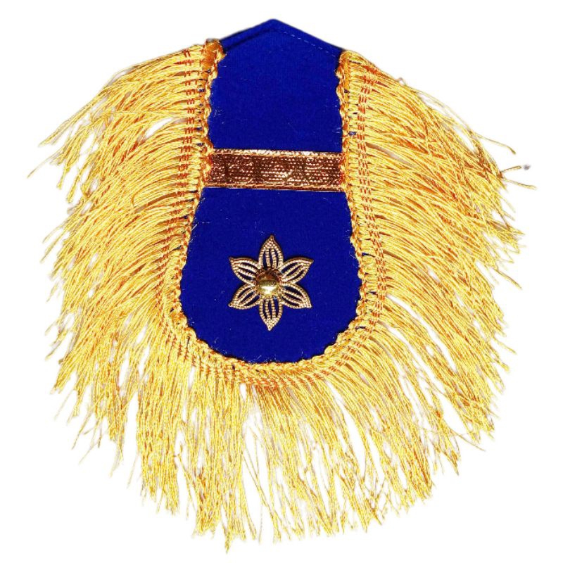 EVOLET PANGKAT PUNDAK PASKIBRA/PRAMUKA/DRUMBAND WARNA BIRU RUMBAI PENUH