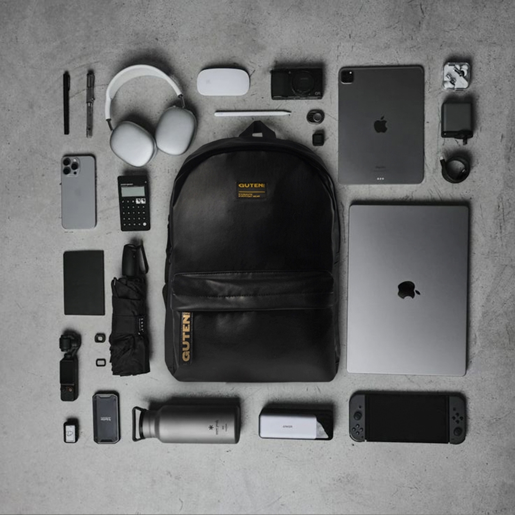 RB Guten Inc Bruce Faux Leather Backpack Tas Ransel Pria Wanita