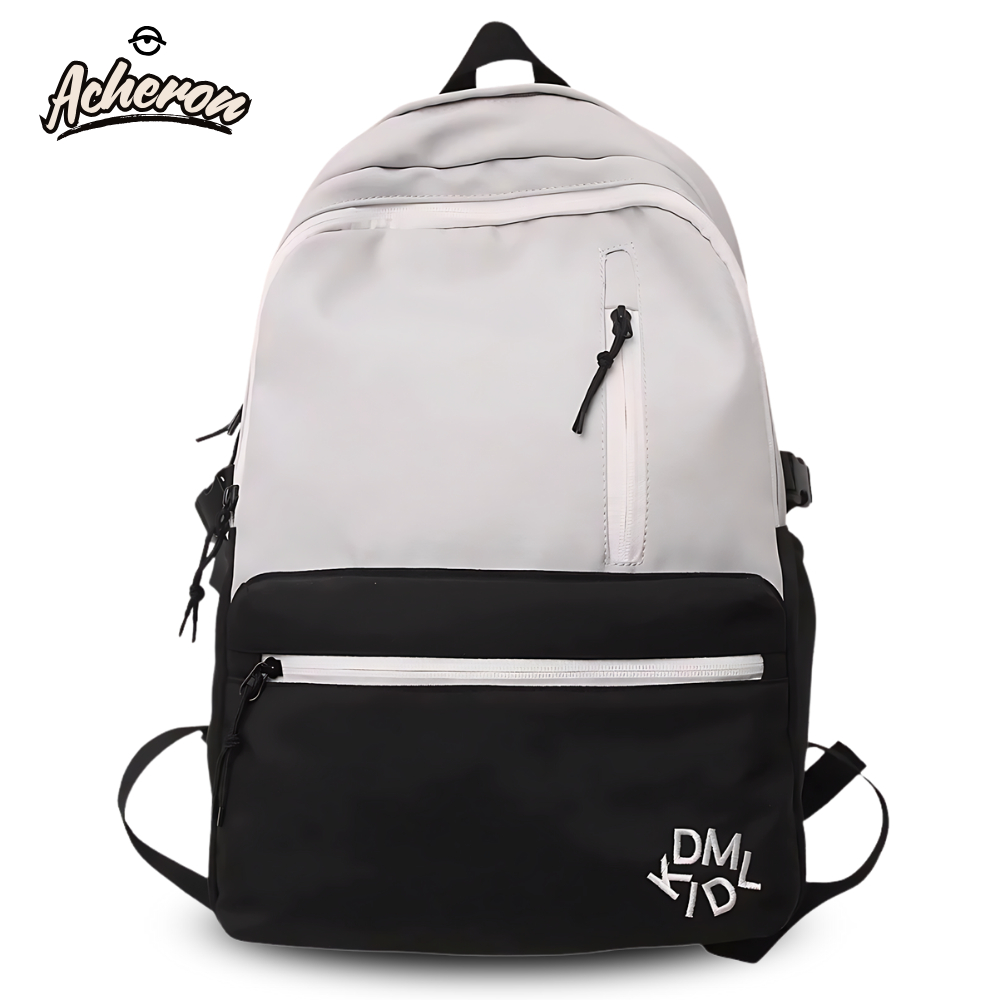 Acheron Tas Ransel Sekolah SD SMP SMA KDML Hitam Laki Laki Perempuan Unisex Tas Punggung Polos Gaya 