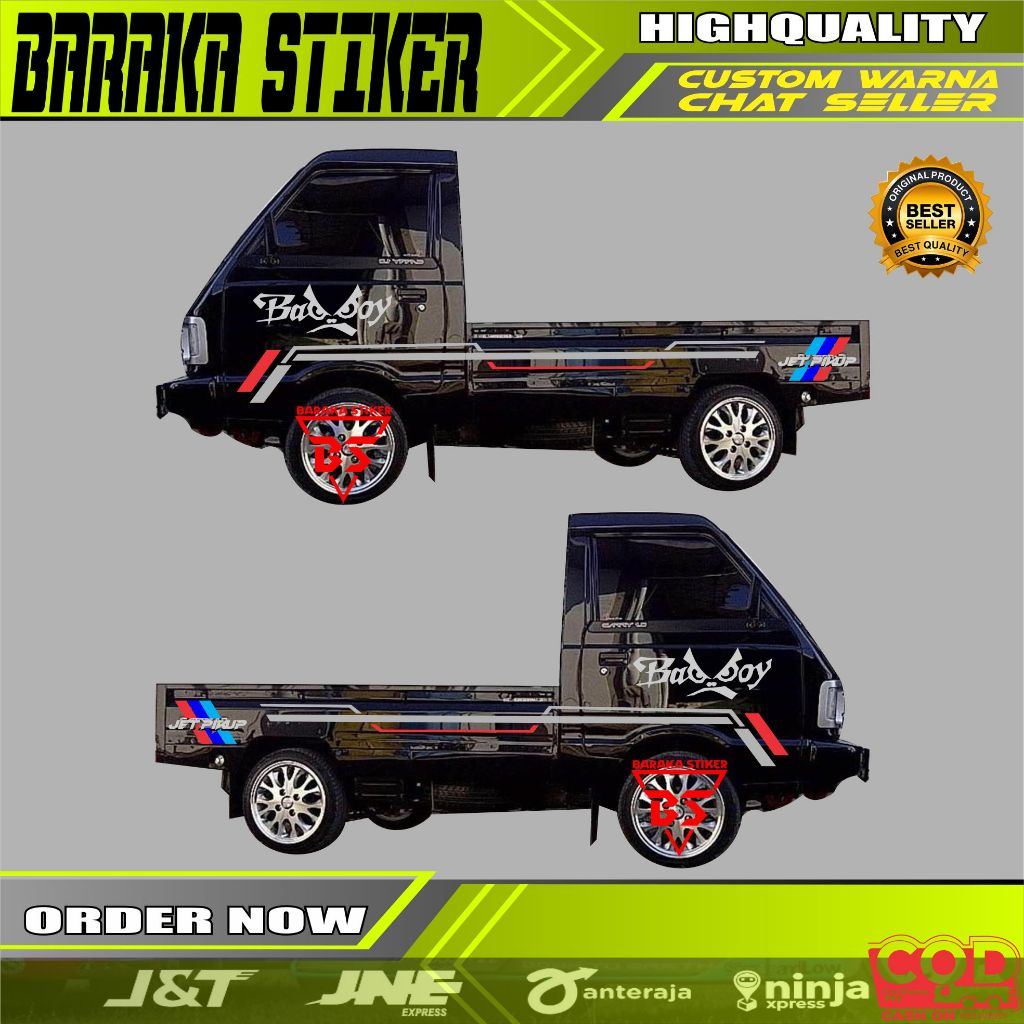 NEW CUTTING STIKER MOBIL PICK UP CARRY 1.0 NEW BISA CUSTOM NAMA