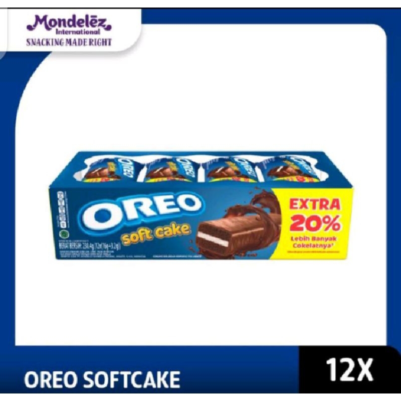

Oreo Bolu Soft Cake Cokelat Lembut 1 Box Isi 12 PCS X 16gr Termurah