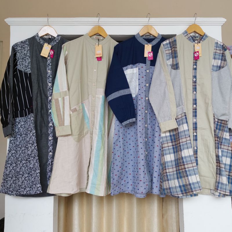 Kemeja Tunik Katun Kombo SYAINA By Semut  6p10