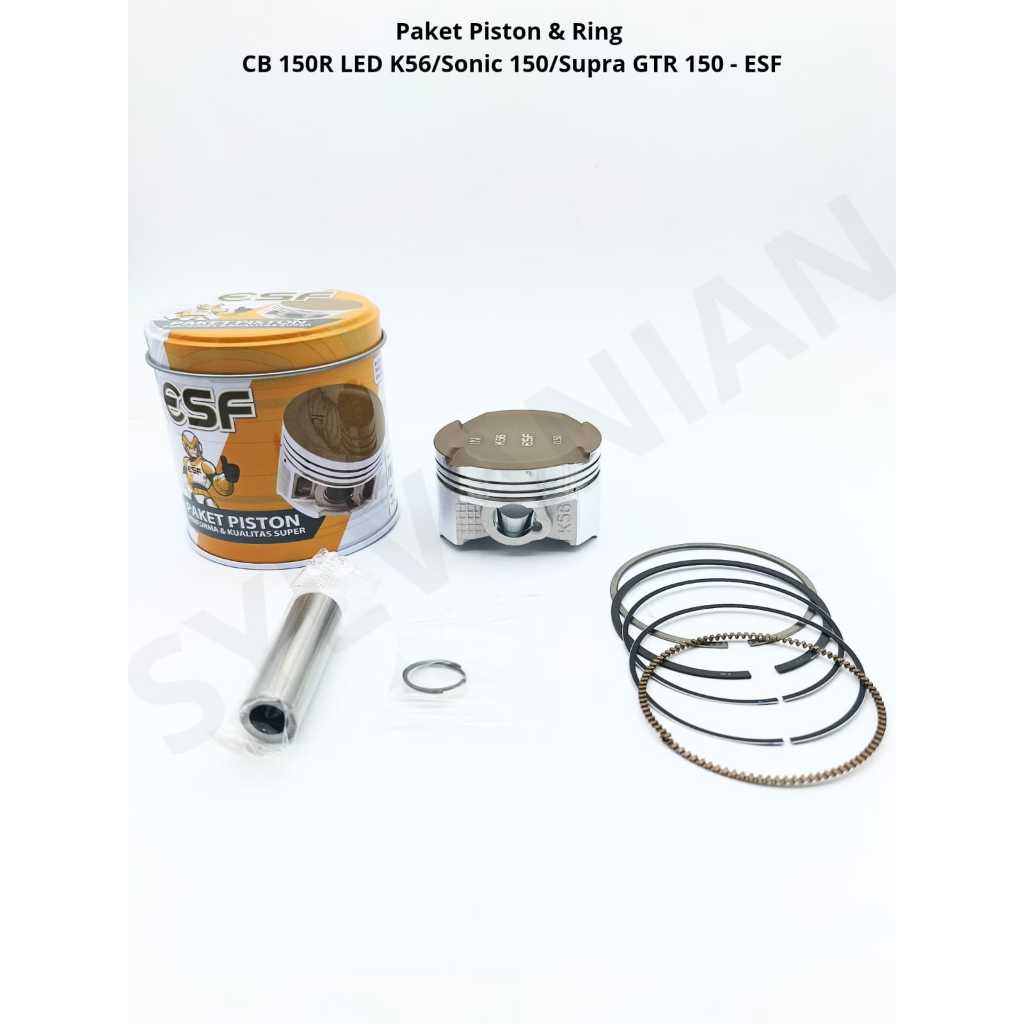 PAKET PISTON & RING CB 150R LED K56 / SONIC 150 / SUPRA GTR 150 - ESF