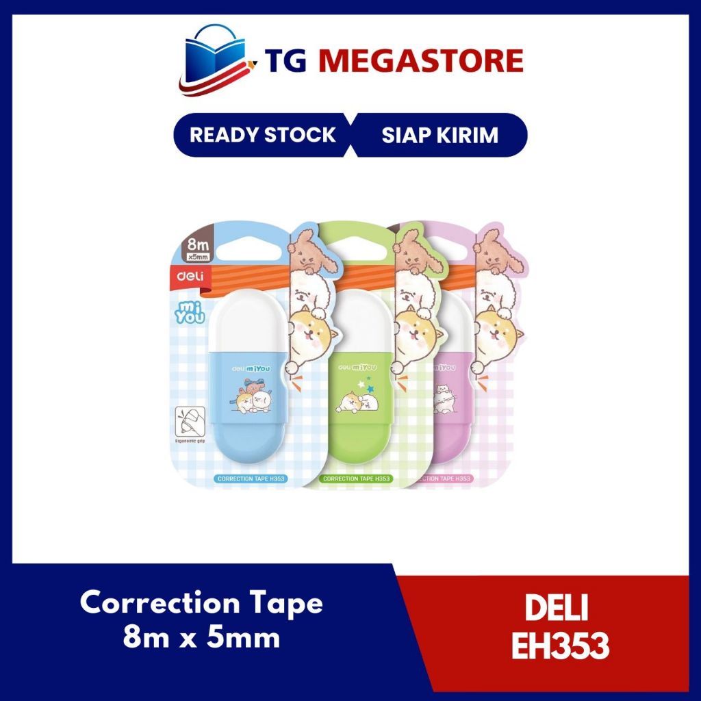 

Tipe-X Correction Tape Deli Miyou 8m x 5mm - EH353