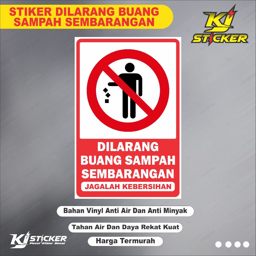 

Promo Stiker Dilarang Buang Sampah Sembarangan / Stiker Sampah / Stiker Jagalah Kebersihan / Stiker Kebersihan