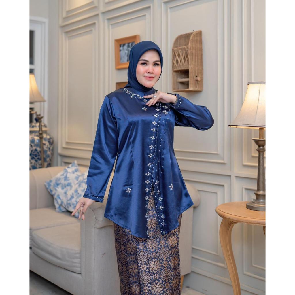 Paman Batik : Baju Kurung Melayu Payet Melati / Set Baju Kurung Melayu / Stelan Kebaya Melayu / Keba