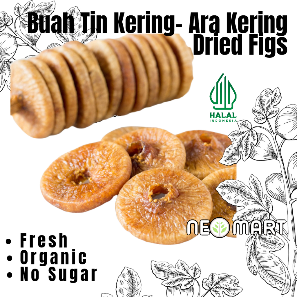 

Buah Tin Kering 250gr(1/4kg) Premium / Dried Figs / Buah Ara Kering 1 KG Premium Quality