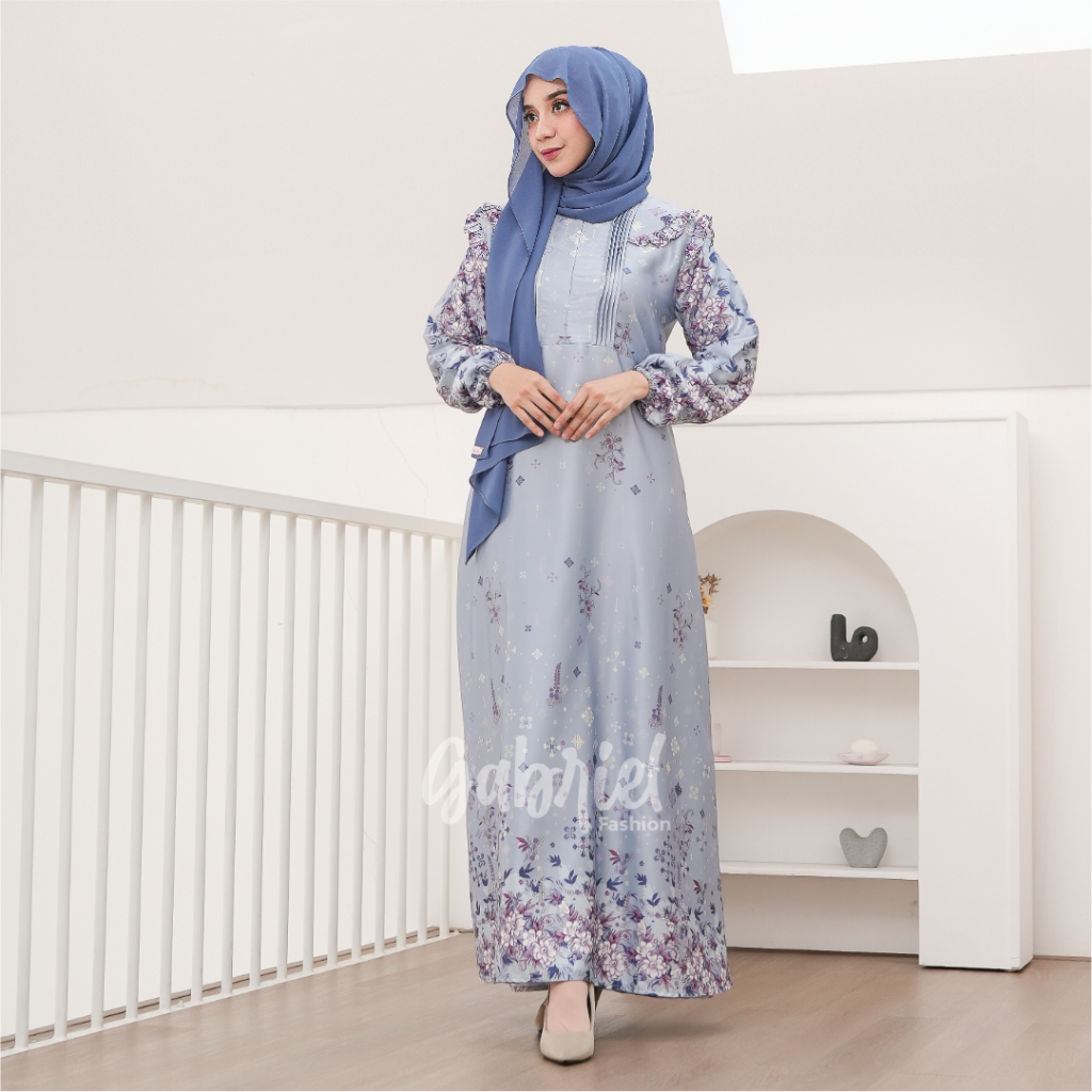 Eleya Vivian Silk Muslim Dress Trendy Idul Fitri by Gabriel Fashion