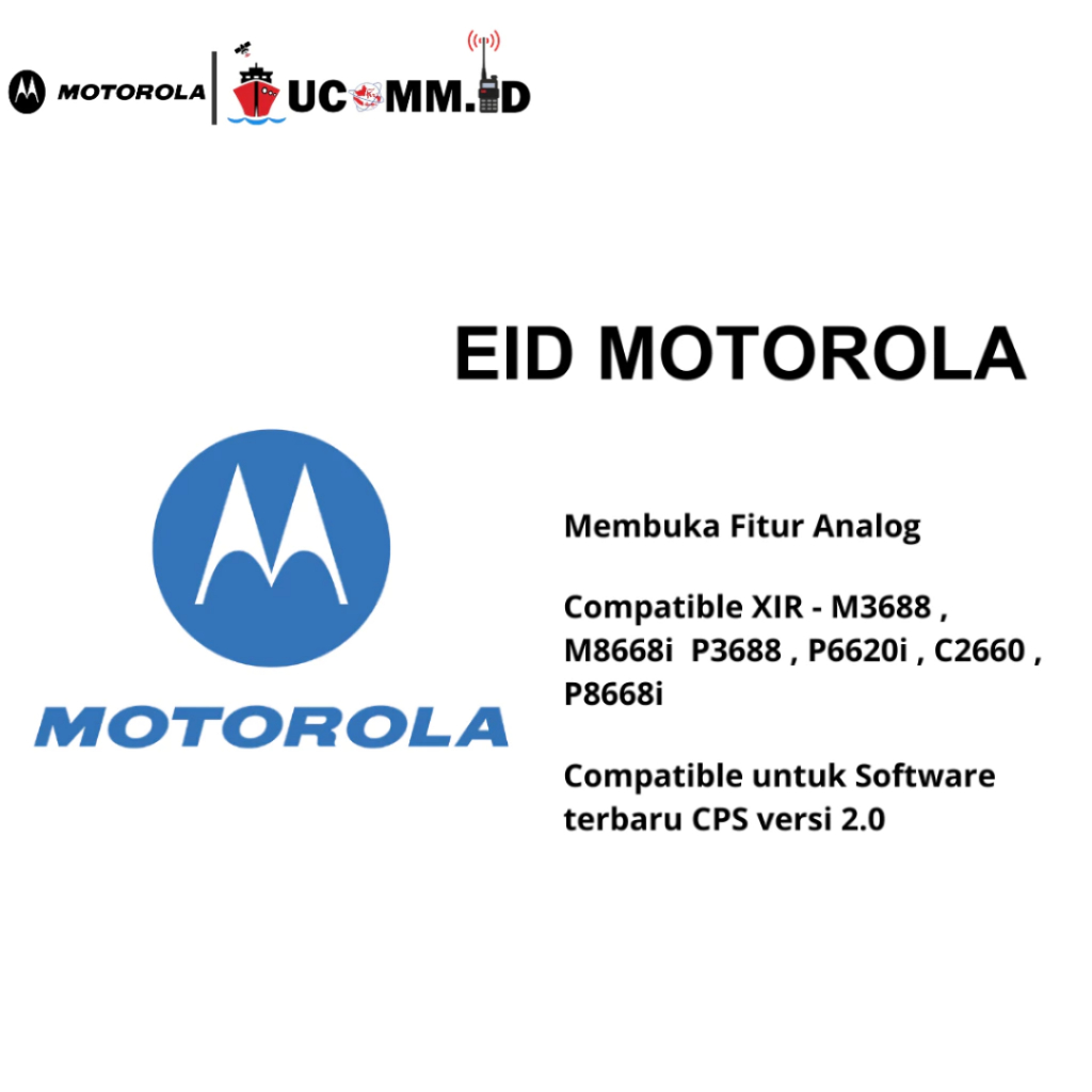 MOTOROLA Entitlement Id Motorola CPS 2.0 Eid Motorola For Unlock Analog Setting