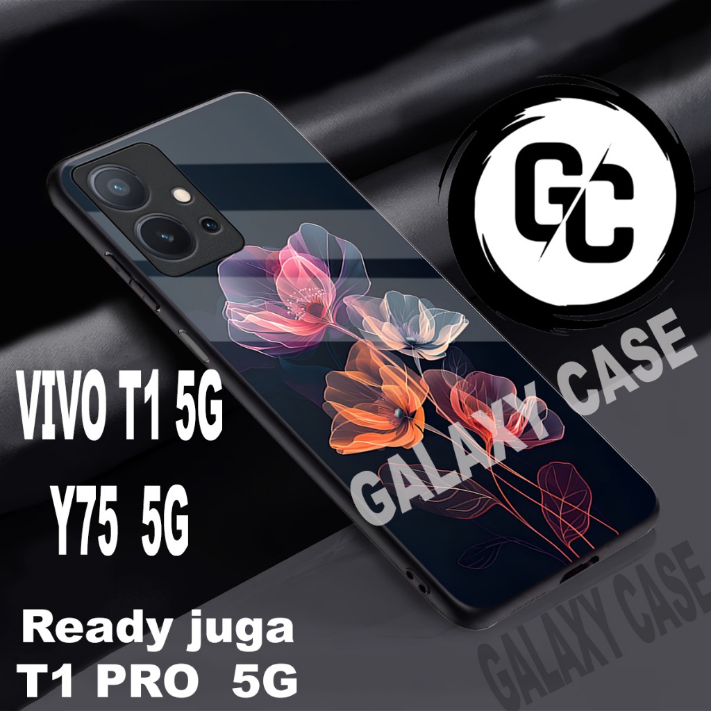 Case hp VIVO T1 5G/softcase glossy kilau VIVO T1 5G /GC 28- Motif GAMBAR BUNGA/casing VIVO Y75 5G/ke
