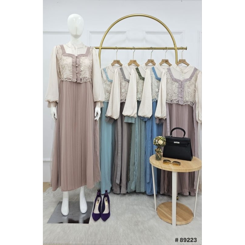 Cessa Dress Gamis Ceruty Premium Dress Lebaran 2025 Rekomendasi Gamis Lebaran Mewah Elegan