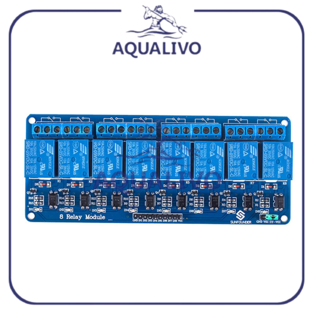 Relay 8 Channel 5V Optocoupler 250Vac 30Vdc 10A DC-AC Modul 8Ch Module
