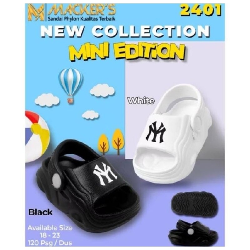 SANDAL SLOP ANAK LAKI-LAKI TALI BELAKANG/SLIP ON ANAK KECIL PRIA/SANDAL SLIDE KARET RINGAN COWOK