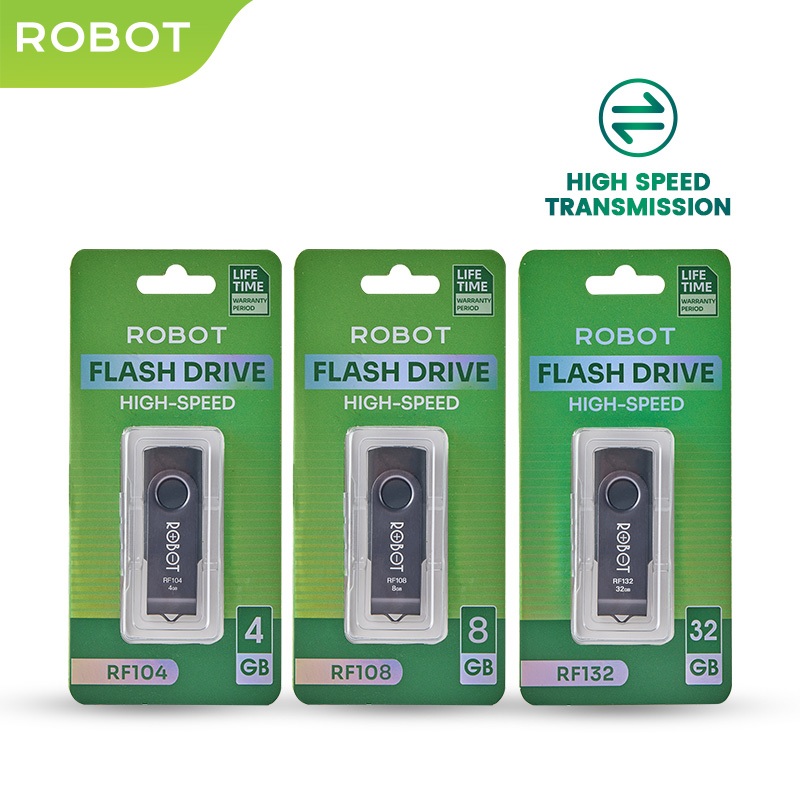 ROBOT FlashDisk FlashDrive Penyimpanan Data New Rotatable U-Disk Kapasitas 4GB/8GB/32GB High Speed T