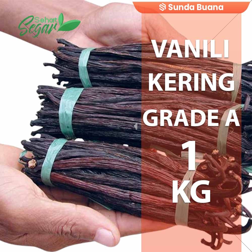 Buah Vanili vanilla bean Kering 1 kg rempah dan herbal alami