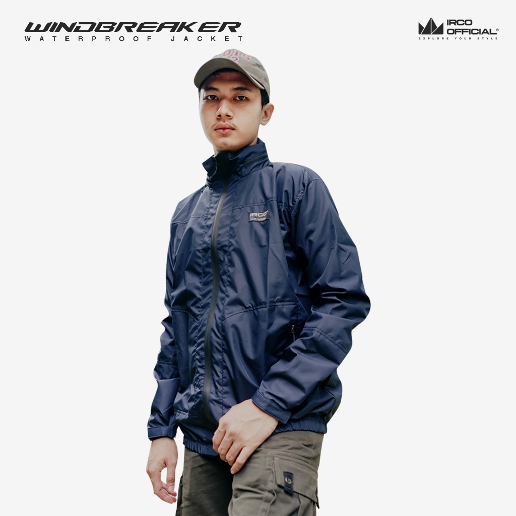 IRCO Windbreaker Jaket Lipat Kecil Parasut Pria Wanita Waterproof - Packable Jacket Olahraga Jumbo