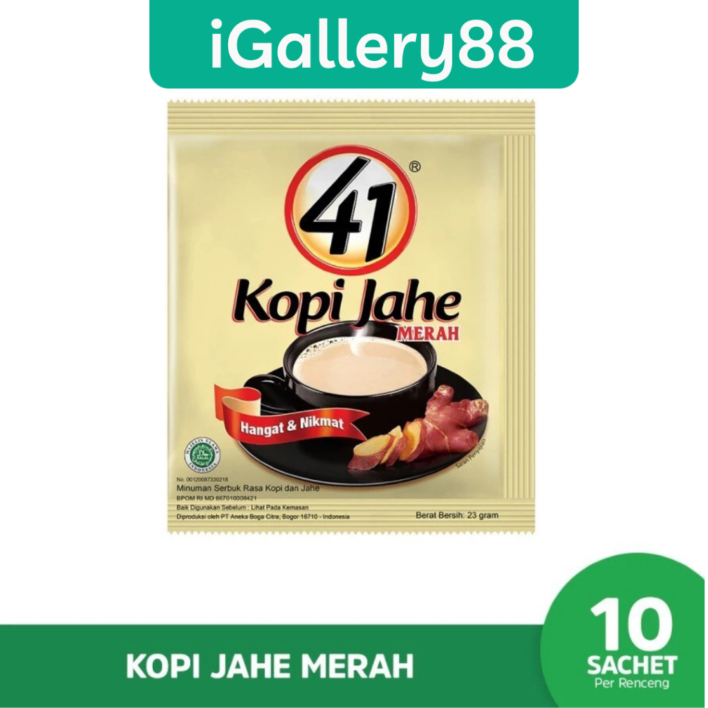 

AMH Kopi Jahe 41 Ramuan Susu Jahe Merah Instan 1 Renceng isi 10 Sachet