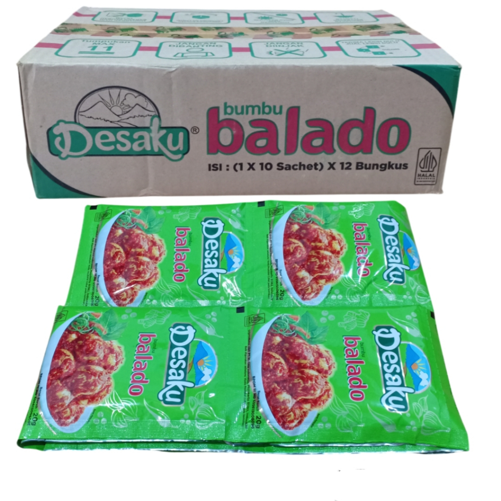 

1Dus Desaku Balado Bumbu Bumbu Siap Pakai Isi 12 Renceng / 120 Saset 20g Tiap Saset