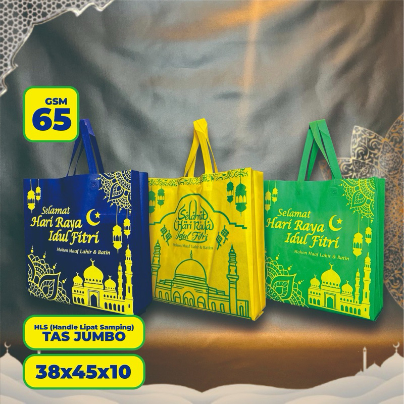 

Special Edition Hari Raya Idul Fitri Ramadhan Goodie Bag Tas Jumbo Spunbond 65 GSM 38x45x10