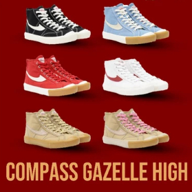 Sepatu Compass Gazelle High White Red ORIGINAL Second Hand Size 43