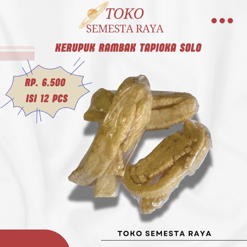 

Kerupuk Rambak Tapioka Solo (matang)