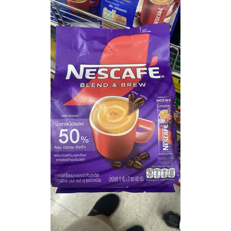 

NESCAFE Blend & Brew Less Sugar 50% - 27 sachet