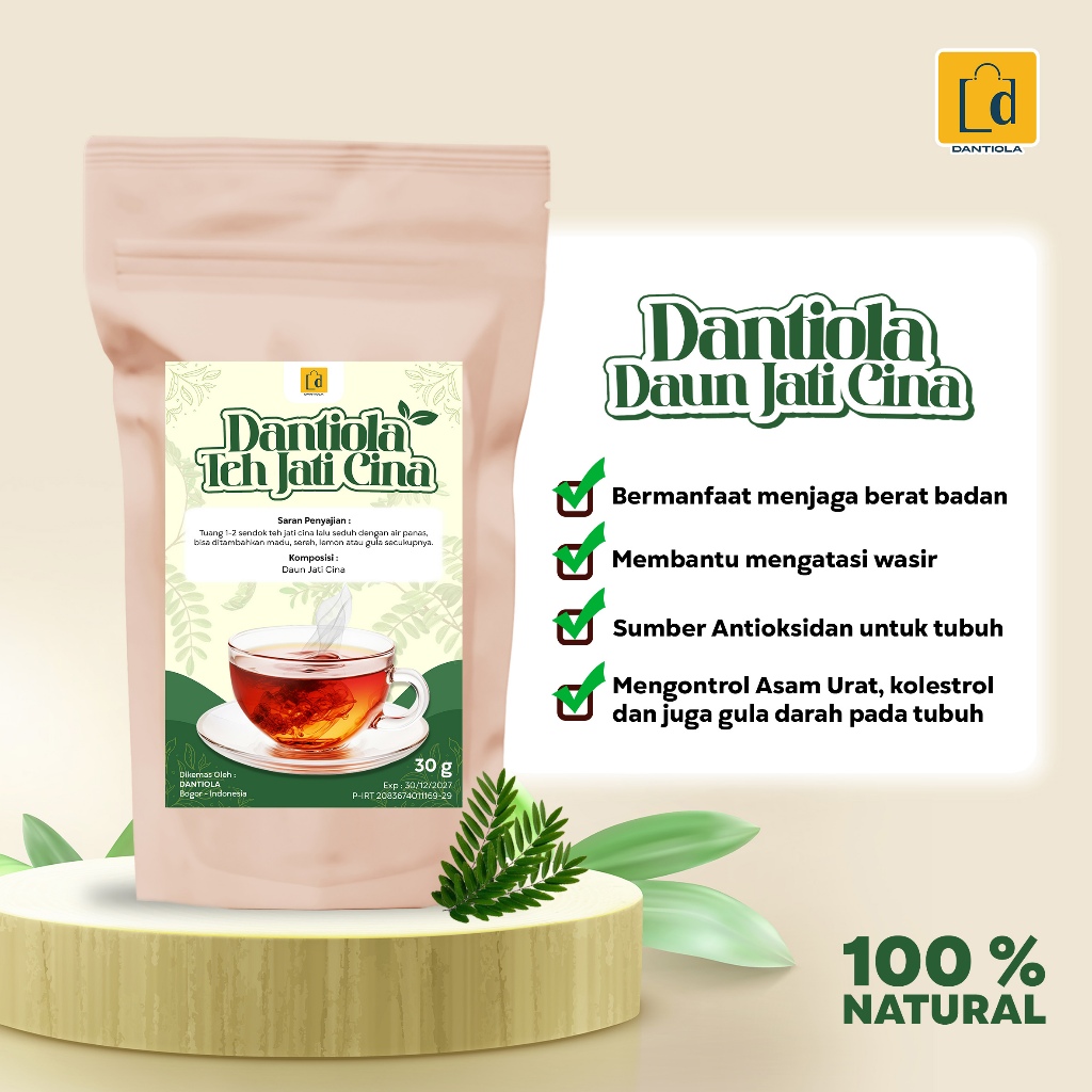 

Dantiola Teh Daun Jati Cina 30 Gram
