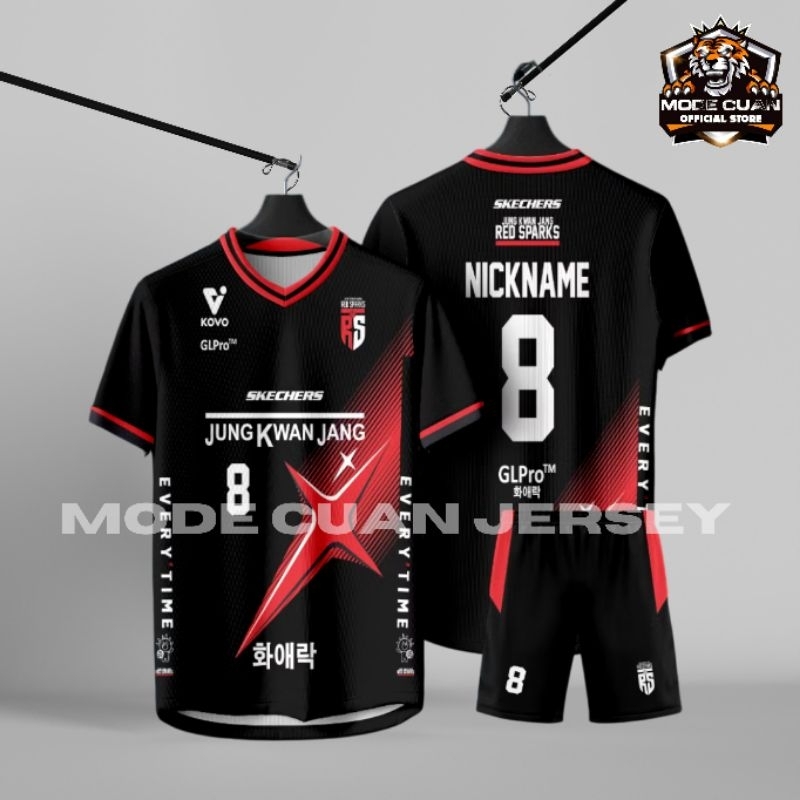 Jersey Red Spark Terbaru 2025 ( Free Nickname & No punggung)