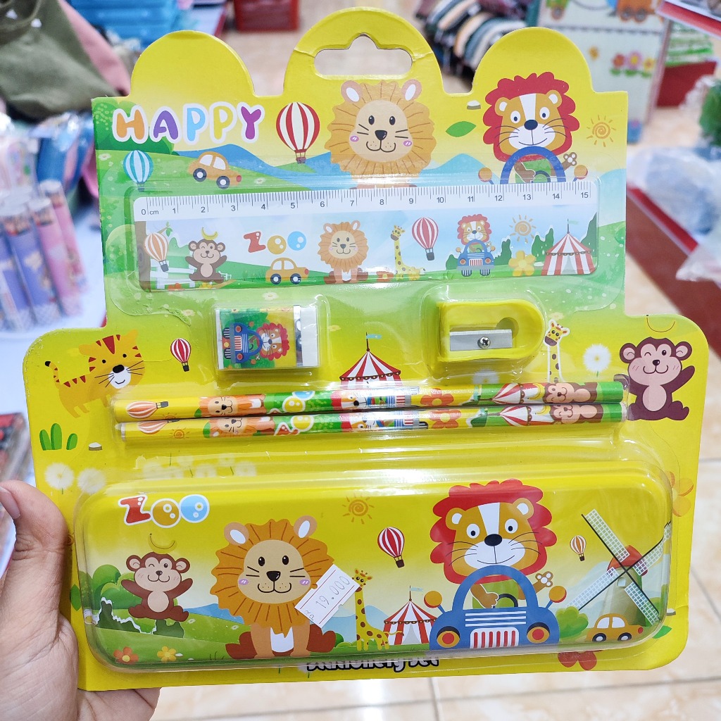 Set Kotak Pensil Plus Alat Tulis Sekolah Lengkap Murah Harga Grosir Bisa COD