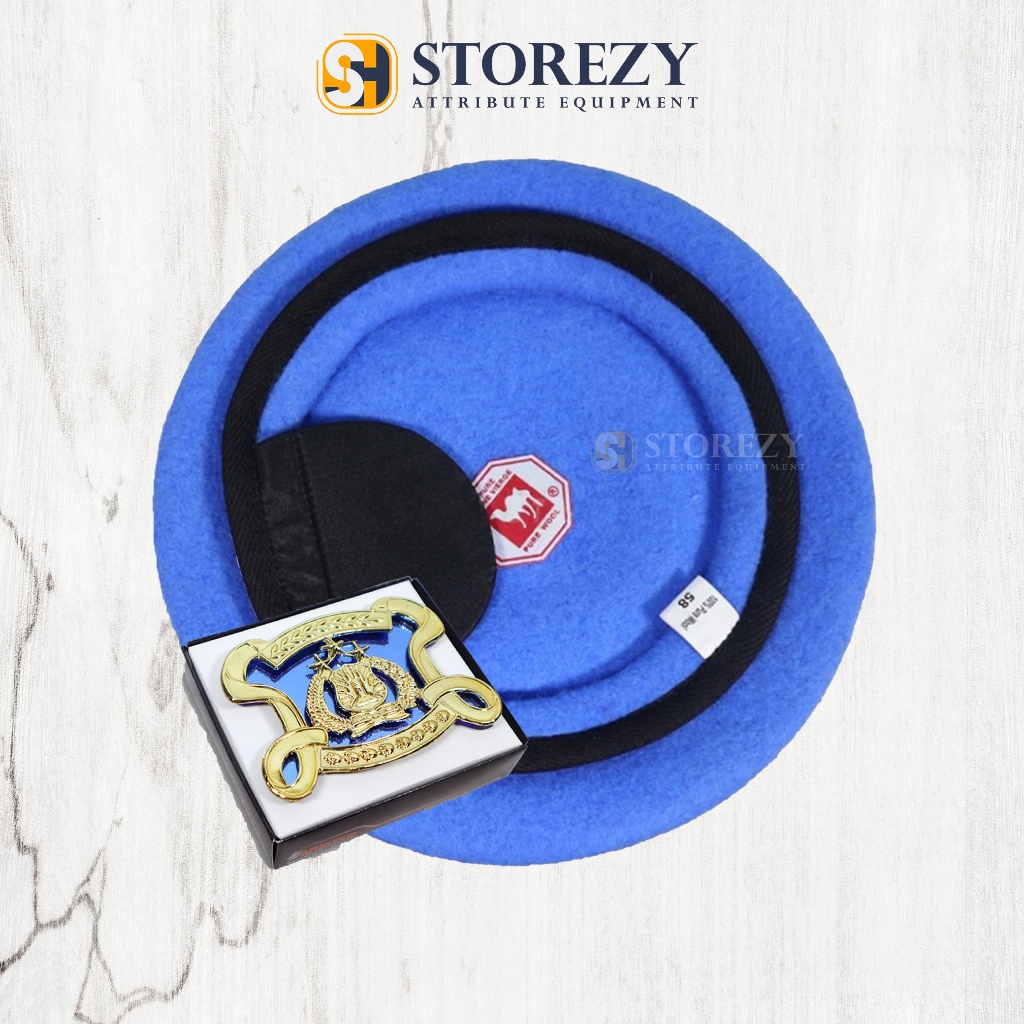 Baret Provos Polri + Emblem (Camel)