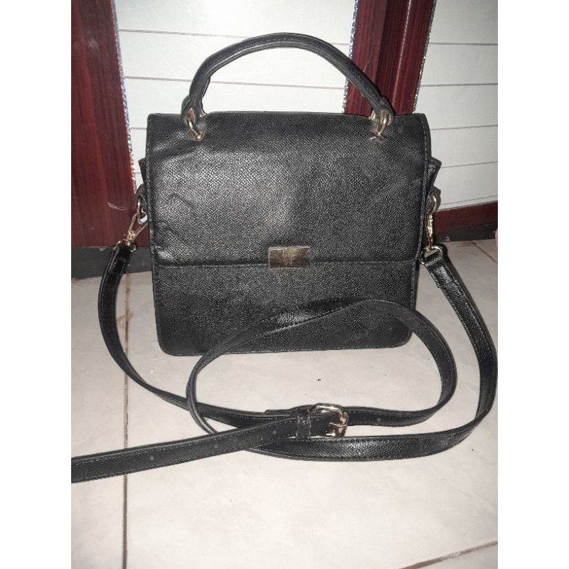 slingbag MIXOLOGY branded lengkap nomor seri tag putih kulit preloved pl second monza bag tas 20×18