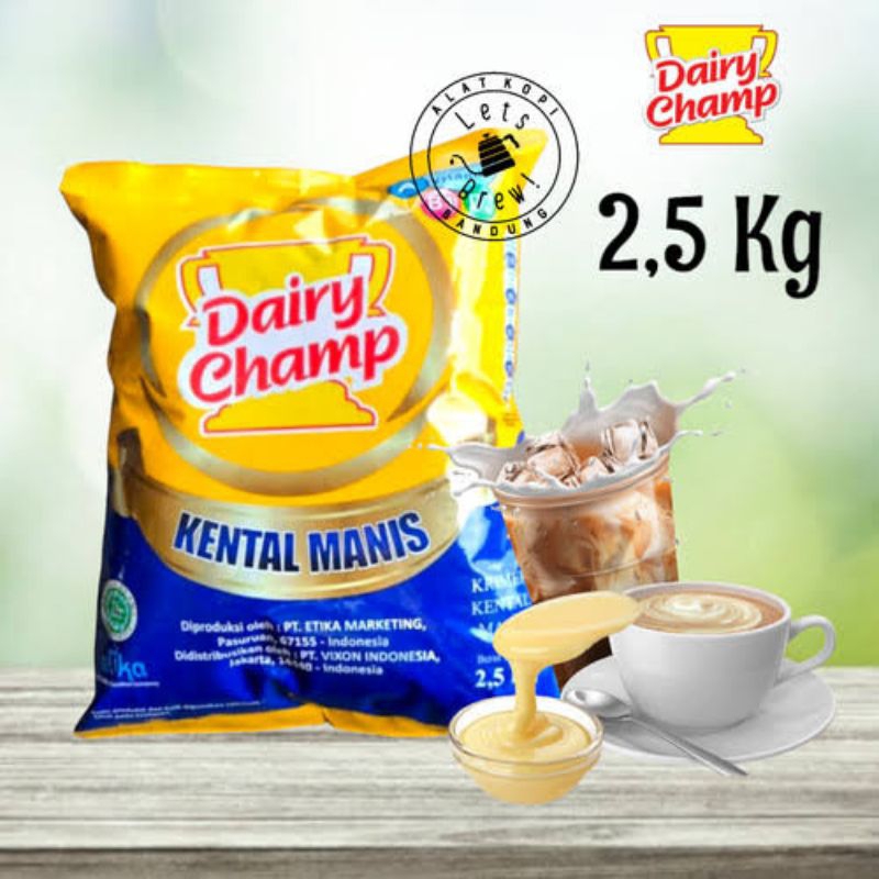 

Susu Dairy Champ Kental Manis 2.5 kg 1 karton isi 8 bantal